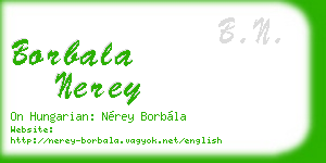 borbala nerey business card